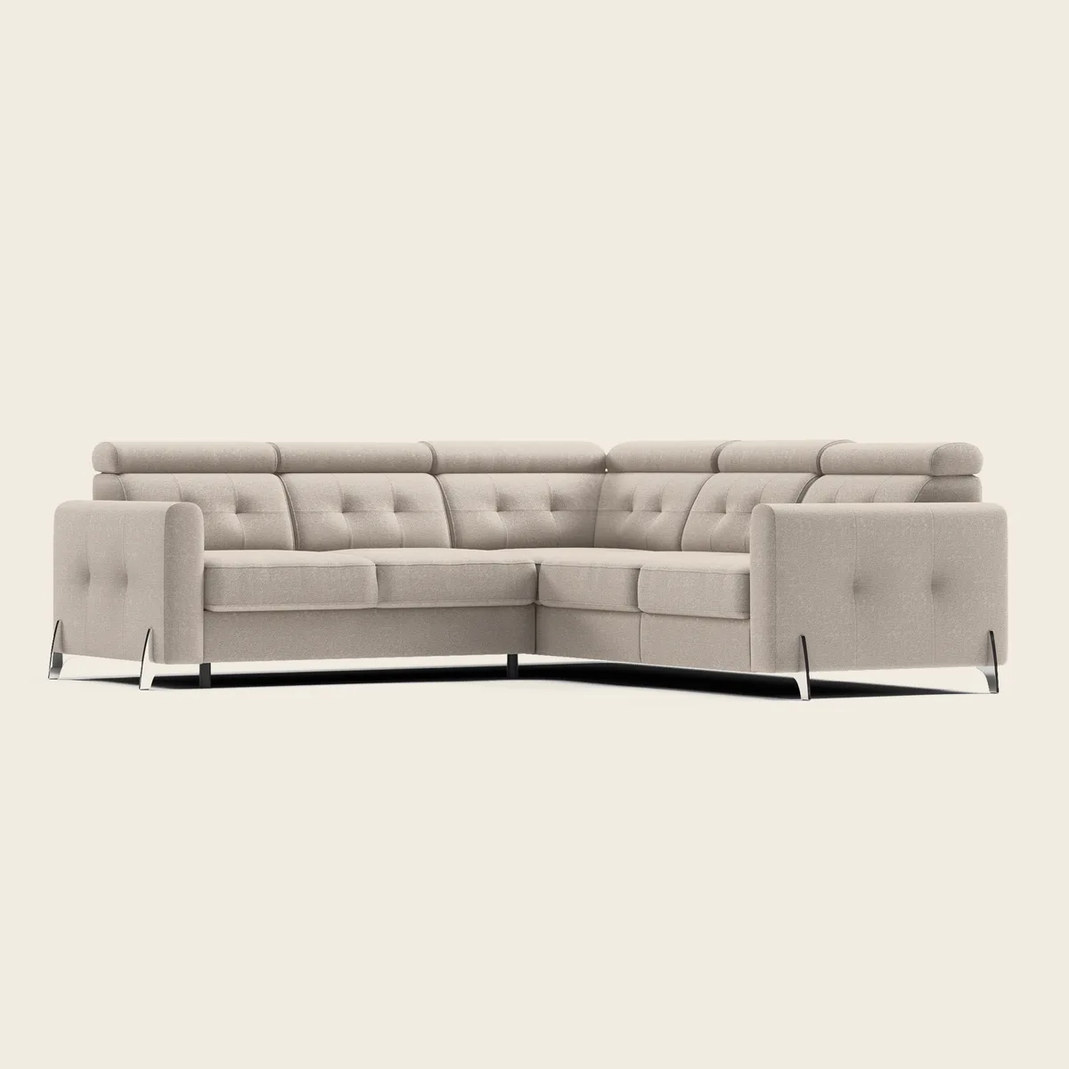MONTE CARLO didelė kampinė sofa su otomane, konfigūracijos vaizdas iš kampo
