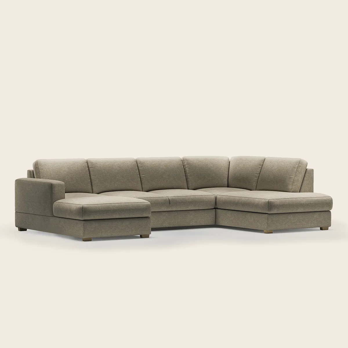 OPTI didelė modulinė kampinė sofa, studijinė nuotrauka iš priekio