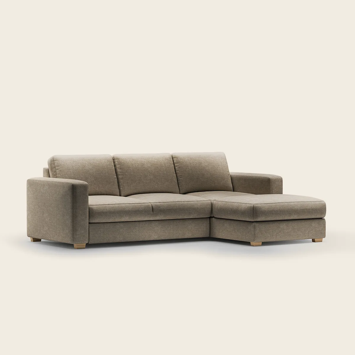 OPTI kampinė sofa su šezlongu, vaizdas iš priekio kataloge